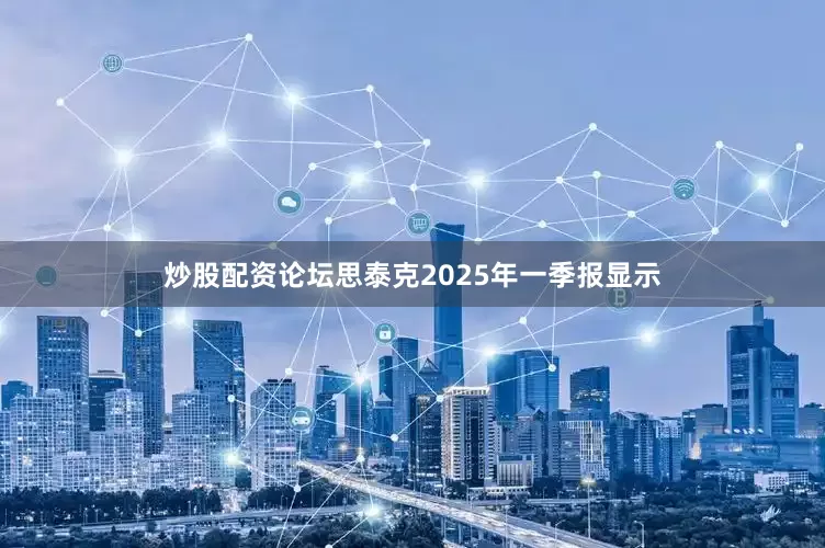 炒股配资论坛思泰克2025年一季报显示