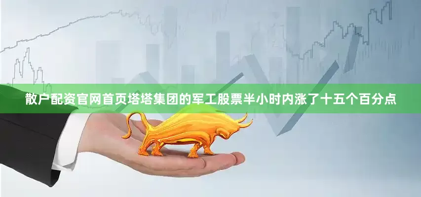 散户配资官网首页塔塔集团的军工股票半小时内涨了十五个百分点