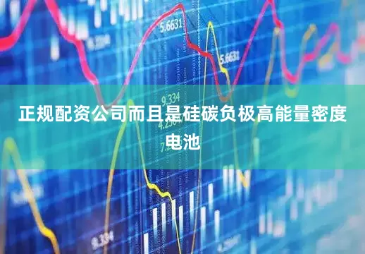 正规配资公司而且是硅碳负极高能量密度电池